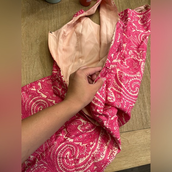 Talbots Dress Size 6 Pink Paisley - Picture 5 of 5